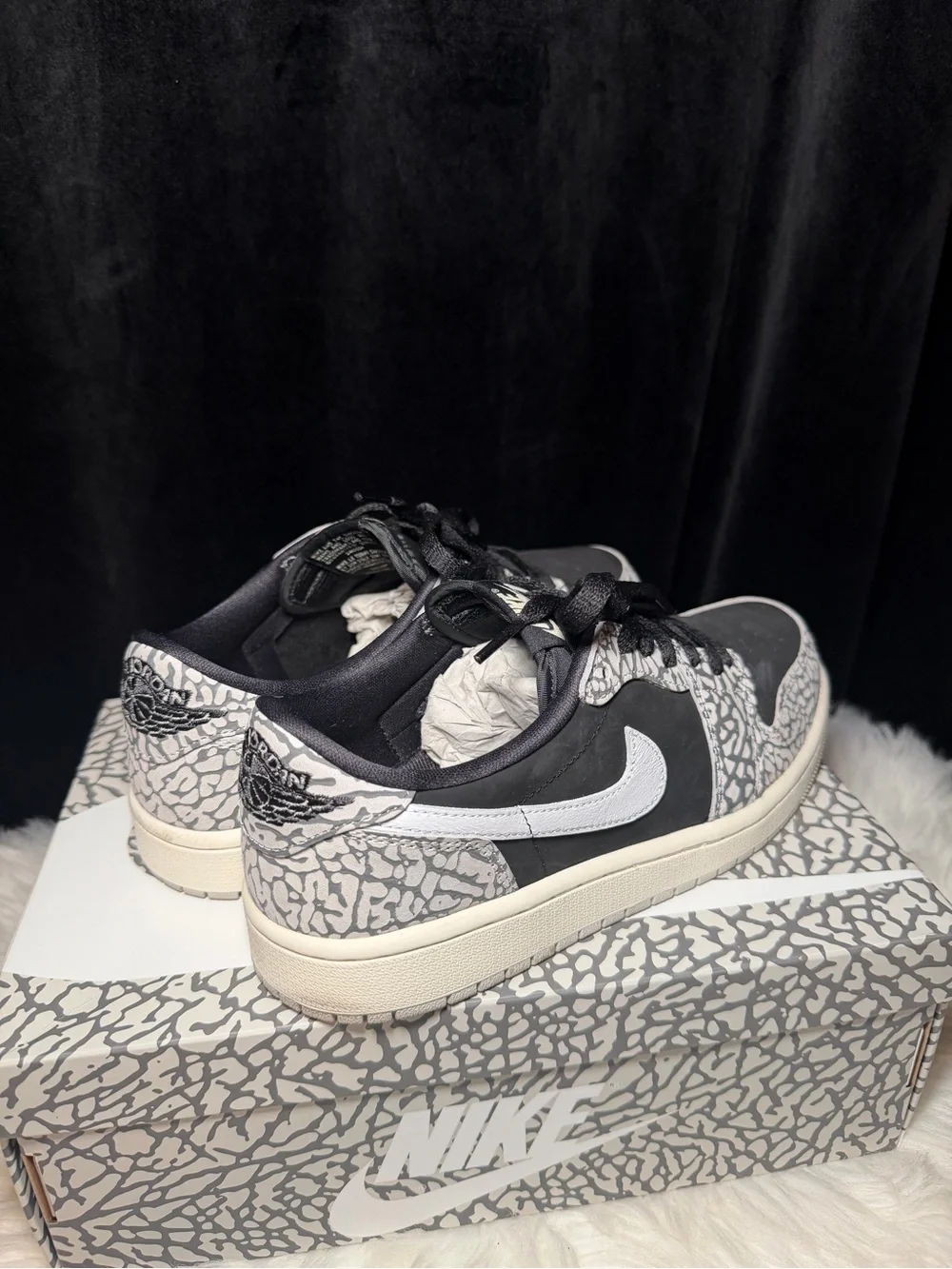 Nike Air Jordan 1 Retro Low OG 'Black Cement' CZ0775-001 Women’s Size 9 - Picture 12 of 13
